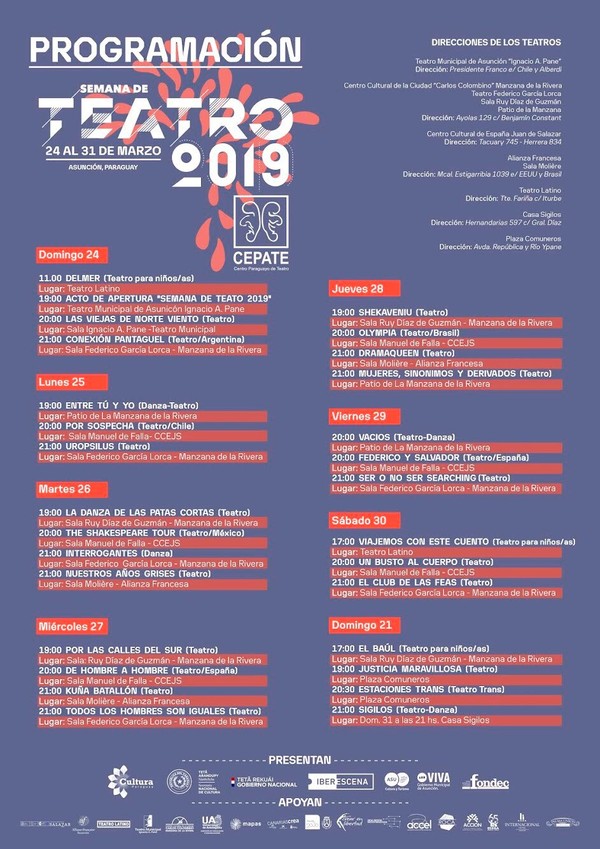 La Semana del Teatro 2019 inicia el domingo | .::Agencia IP::.