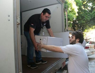 Camiones con maletines electorales rumbo a CDE
