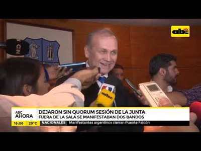Dejaron sin quorum sesión de la junta - Tv - ABC Color