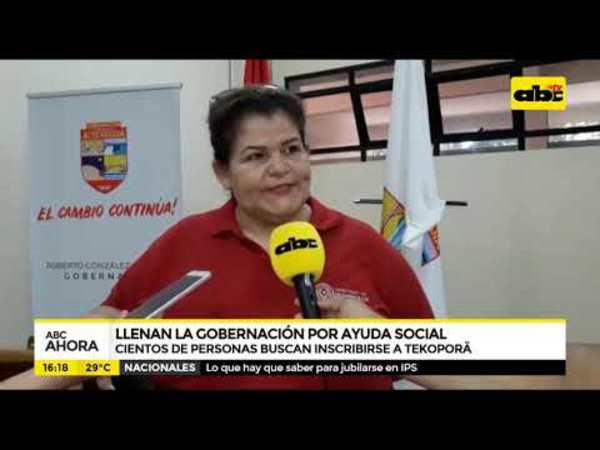 Llenan la gobernación por ayuda social - Tv - ABC Color