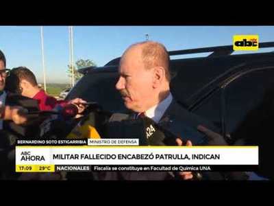 Militar fallecido encabezó patrulla, indican - Tv - ABC Color