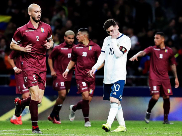 Venezuela aguó la vuelta de Lionel Messi a la Albiceleste