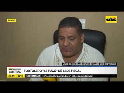 Tortolero se fugó de sede policial - Tv - ABC Color