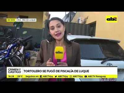Tortolero se fugó de fiscalía de Luque - Tv - ABC Color