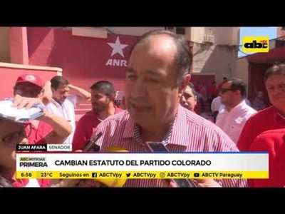 Cambian estatuto del partido Colorado - Tv - ABC Color