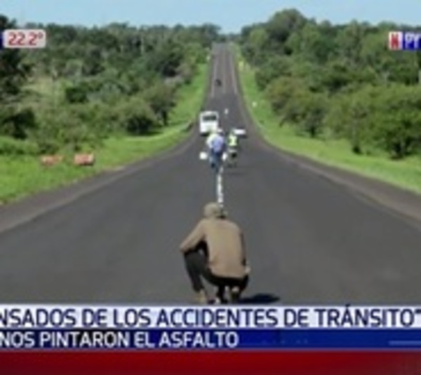 Vecinos pintan ruta buscando evitar accidentes en Horqueta - Paraguay.com
