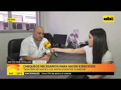 Chequeos necesarios para hacer ejercicios - Tv - ABC Color