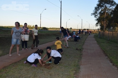 Familias arborizan espacios públicos de San Juan Nepomuceno | Paraguay en Noticias 