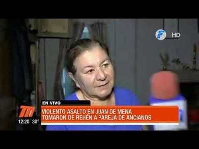 Violento asalto a ancianos en Juan de Mena