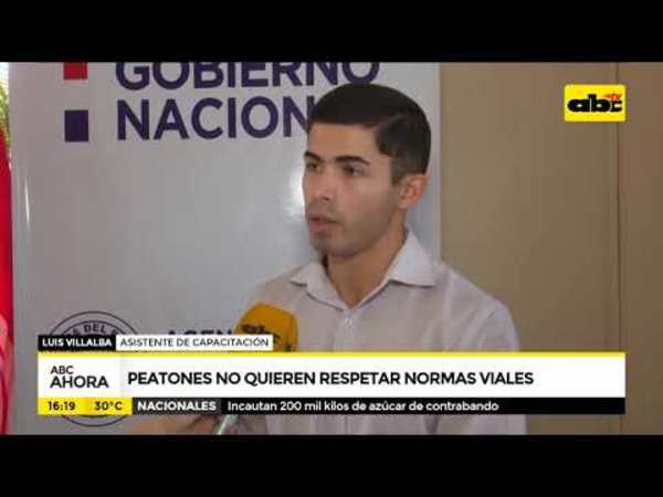 Peatones no quieren respetar normas viales - Tv - ABC Color