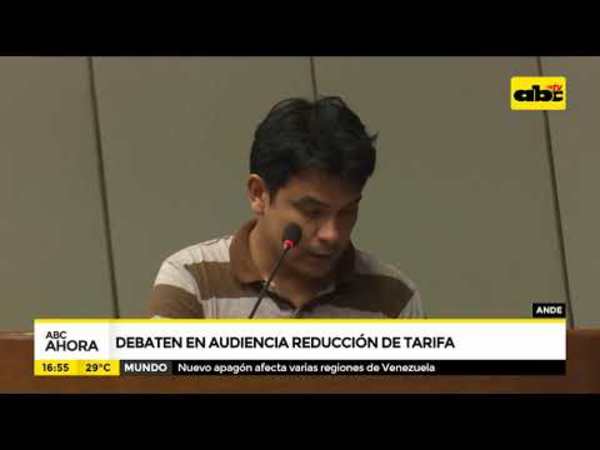 Ande: Debaten en audiencia reducción de la tarifa - Tv - ABC Color