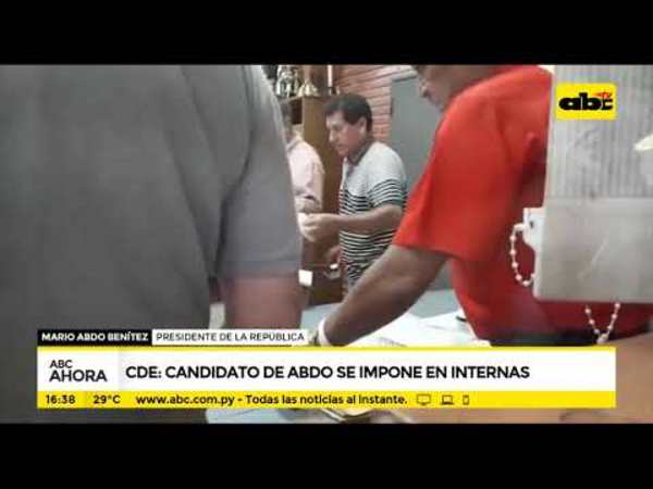 CDE: Candidato de Abdo se impone en internas - Tv - ABC Color