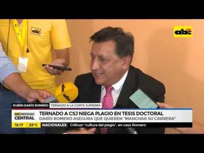 Ternado a la corte niega plagio en tesis - Tv - ABC Color