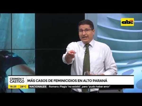 Más casos de feminicidio en Alto Paraná - Tv - ABC Color