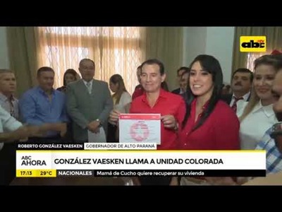 González Vaesken llama a unidad colorada - Tv - ABC Color