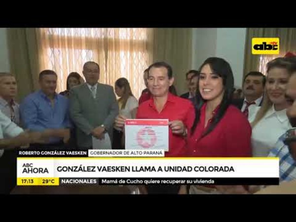 González Vaesken llama a unidad colorada - Tv - ABC Color