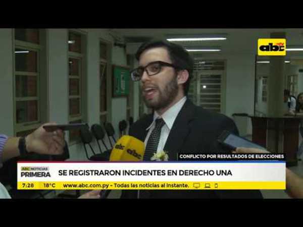 Se registraron incidentes en Derecho UNA - Tv - ABC Color