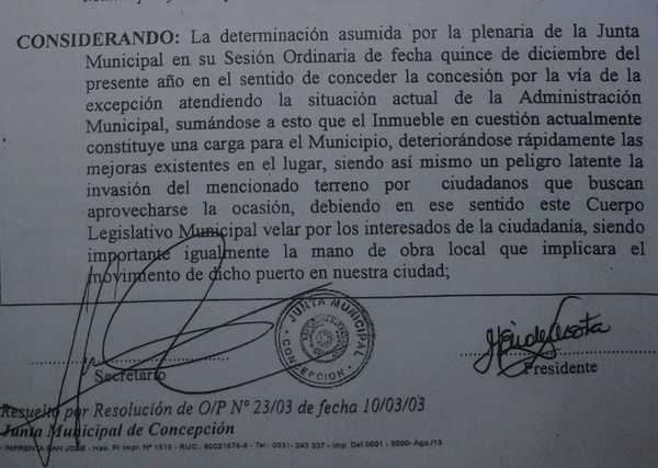 Concejales habían aprobado concesión de puerto a ALCOSUR, por considerarlo “una carga para la institución municipal” | Radio Regional 660 AM