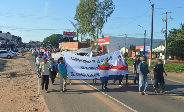Sigue movilización campesina en San Pedro - Nacionales - ABC Color