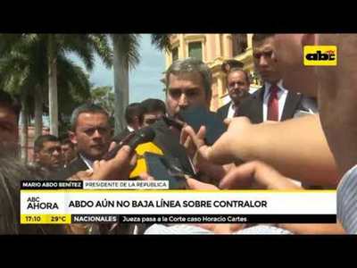 Abdo aún no baja linea sobre contralor - Tv - ABC Color