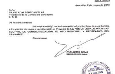 Senador Paraguayo Cubas introdujo un proyecto de legalización del cannabis  - Radio 1000 AM