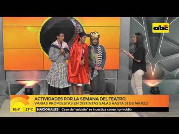 Actividades por la semana del teatro - Tv - ABC Color