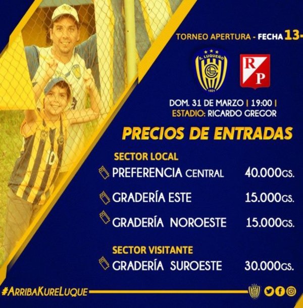 Entradas para Luqueño-River Plate | Paraguay en Noticias