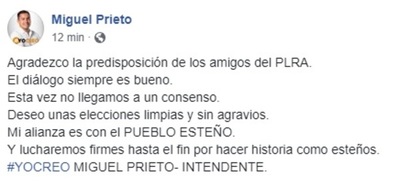 Sin acuerdo opositor para CDE