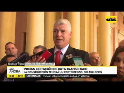 Inician licitación de ruta Transchaco - Tv - ABC Color