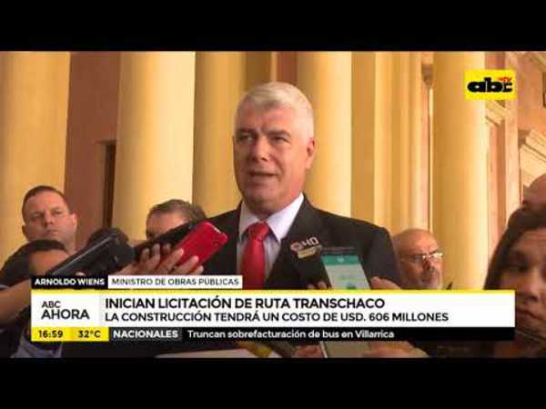 Inician licitación de ruta Transchaco - Tv - ABC Color
