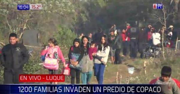 Alrededor de 1.200 familias invaden predio de Copaco en Luque | Paraguay en Noticias