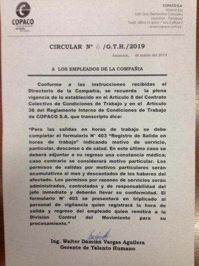 Copaco advierte a funcionarios | Paraguay en Noticias 
