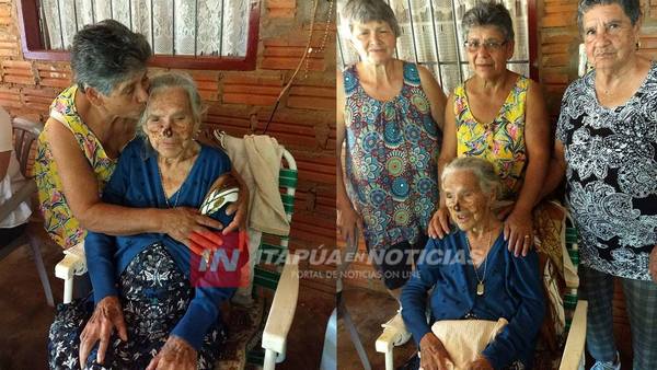 ABUELITA CELEBRÓ SU CUMPLEAÑOS 106 EN ARTIGAS.