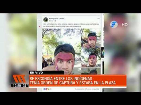 Detienen a un hombre que se escondía entre indígenas