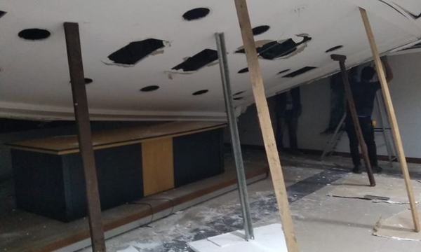 Cae techo de la sala de Juicios Orales del Poder Judicial de Coronel Oviedo – Prensa 5