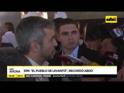 31M: El pueblo se levantó, recordó Abdo - Tv - ABC Color