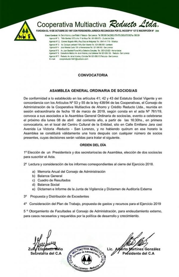 Harán asamblea en día laboral y hora difícil para asistencia de socios | San Lorenzo Py