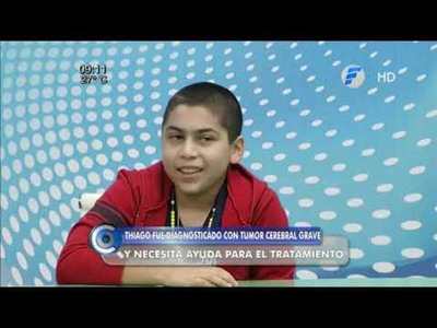 Thiago, un niño que mantiene la fe a pesar de su enfermedad