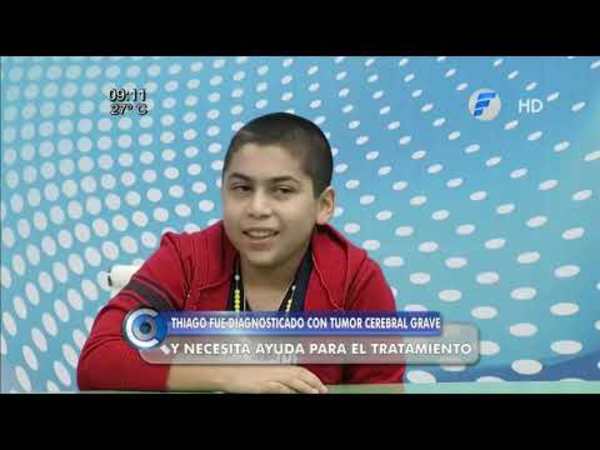 Thiago, un niño que mantiene la fe a pesar de su enfermedad