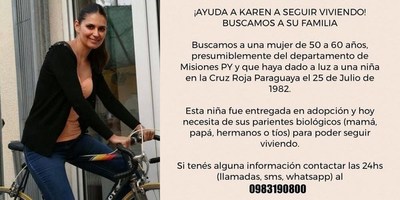 BUSCA A SU MADRE BIOLÓGICA PARA SEGUIR VIVIENDO