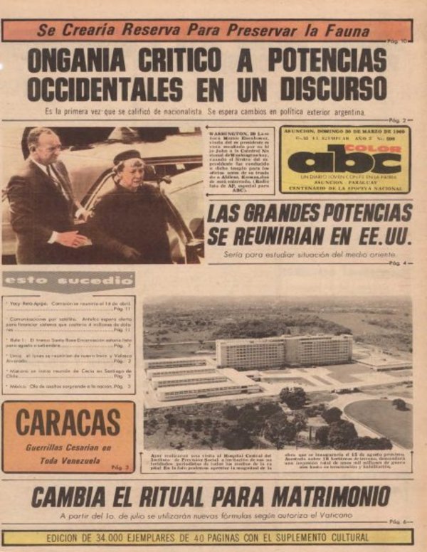 30 de marzo de 1969 - Un Dia Como Hoy - ABC Color