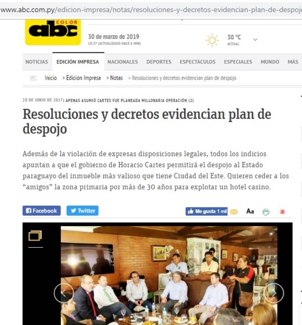 Publicación del matutino que fue como la “estocada” final - ADN Paraguayo