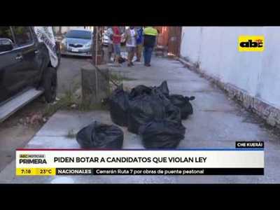 Piden botar a candidatos que violan ley - Tv - ABC Color