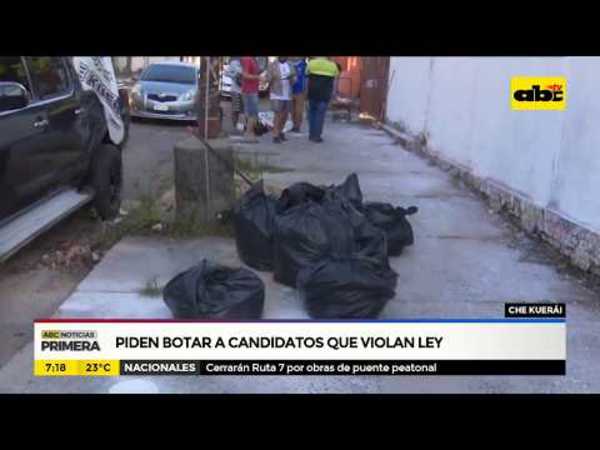 Piden botar a candidatos que violan ley - Tv - ABC Color