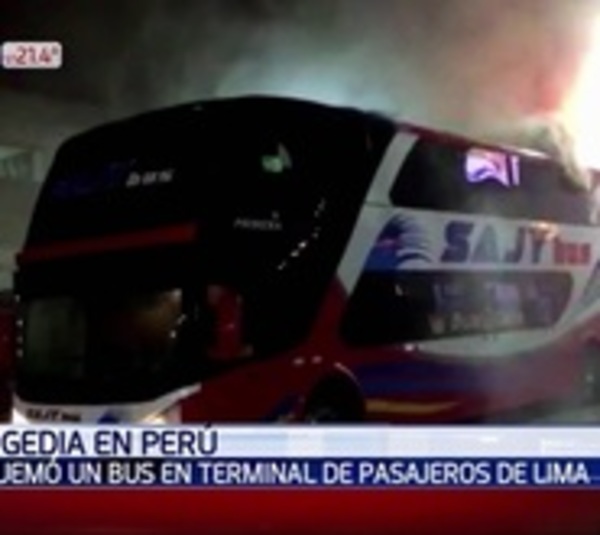 Tragedia en Perú: 20 personas muertas tras el incendio de un bus - Paraguay.com