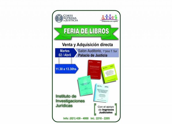 Organizan feria y exposición de libros jurídicos