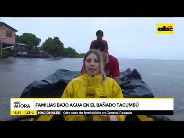 Familias bajo agua en el bañado Tacumbú - Tv - ABC Color
