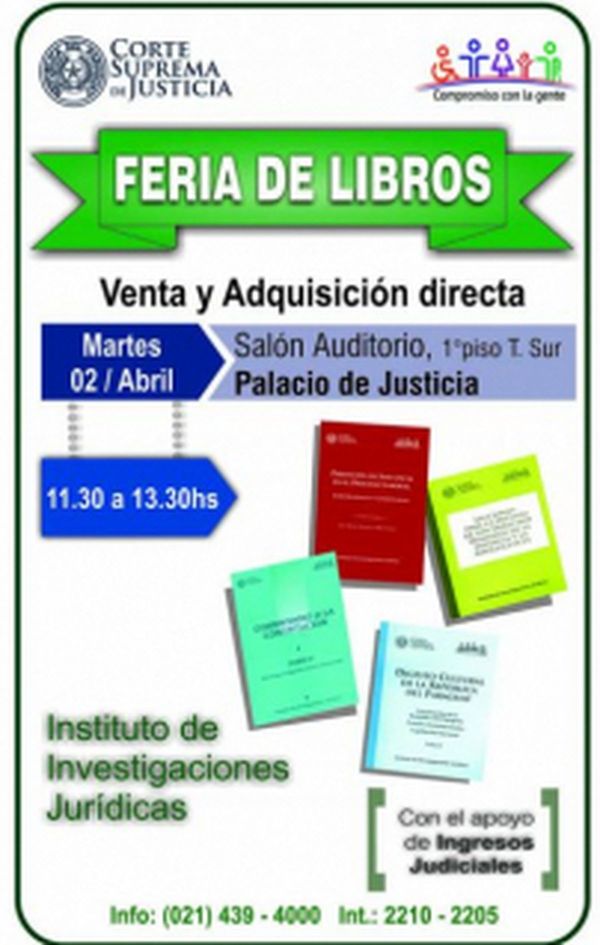 Organizan feria y exposición de libros jurídicos