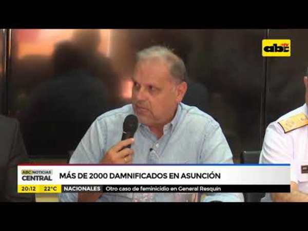 Más de 2 mil damnificados en Asunción - Tv - ABC Color