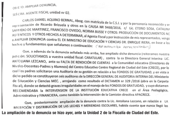 Amplían denuncia por corrupción en CRECE e incluyen a exministro | Diario Vanguardia 07